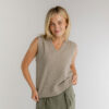 Atlas Ribbed Vest, Chestnut